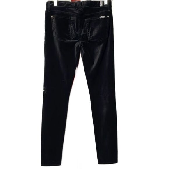 7 For All Mankind REVOLVE Black Velvet “The Skinny” Pants (Size: 27) - Picture 4 of 16